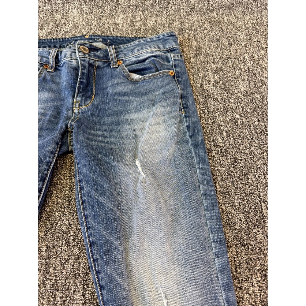 American Eagle Outfitters Stretch Jeans Womens 8 Blue Denim Light Wash Straight - Picture 5 of 16